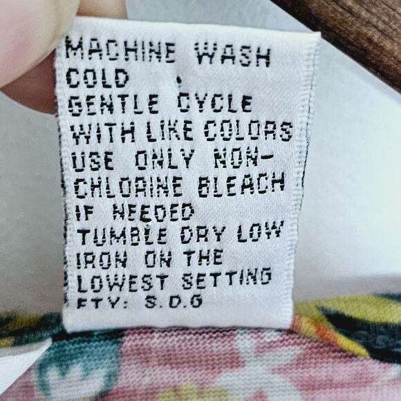 New Direction Y2K Burnout Top Women's Size M 3/4 Sleeve Floral Trendy Casual - Picture 7 of 7